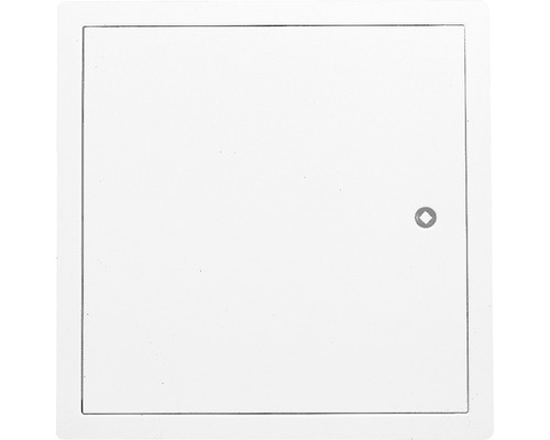 Inspektionslucka Softline stålbleck förzinkad vit RAL 9016 med infällt fyrkantslås 25x25 cm-0
