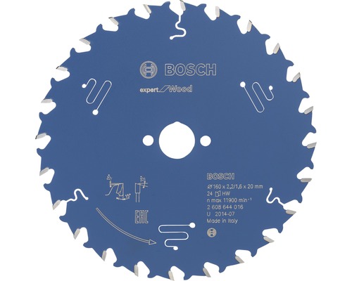 Sågklinga BOSCH cirkelsåg Expert for Wood Ø 160x20mm Z 24