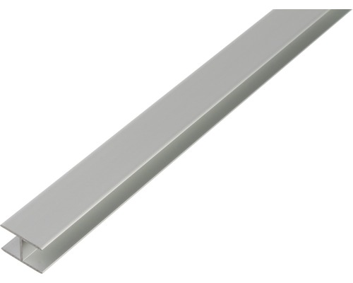 H-profil KAISERTHAL självklämmande aluminium silver 10,9x20x1,5mm 1m