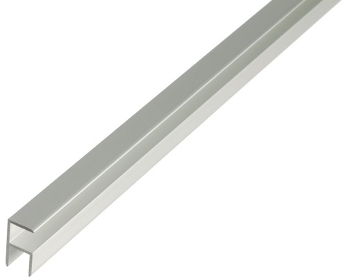 H-profil KAISERTHAL självklämmande aluminium silver 12,9x24x1,5mm 1m