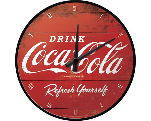 Väggklocka NOSTALGIC ART Coca-Cola logo Ø31cm