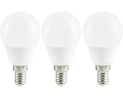 LED klotlampa vit E14/3,6W(25W) 250 lm 2700 K varmvit 3-pack