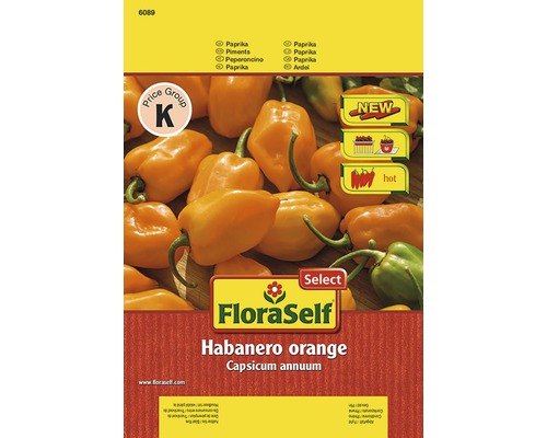 Paprikafrö FLORASELF Paprika Habanero/orange