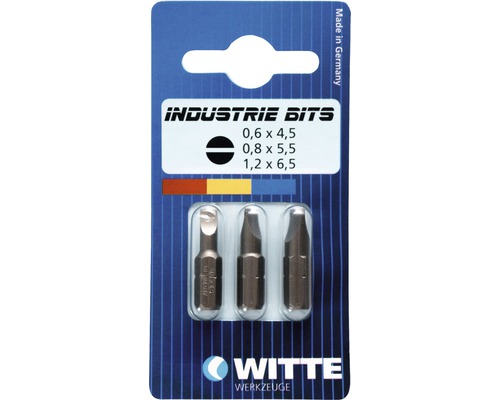 Bits WITTE ¼" 25mm spår 4,5/5,5/6,5mm 3-pack