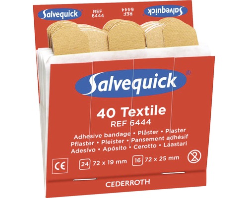 Textilplåster CEDERROTH Salvequick 6444 40 st plåster 6 pack