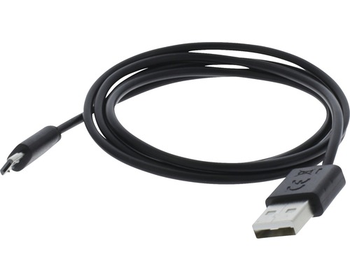 Laddnings- + datakabel USB/Micro-USB 1 m svart