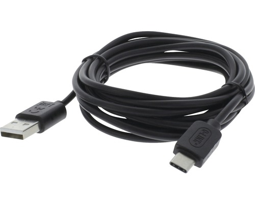 Laddnings- + datakabel USB/USB-C 250 cm svart