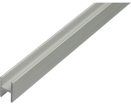 H-profil KAISERTHAL aluminium silver eloxerad 9,1x12x6,5x1,3mm 1m