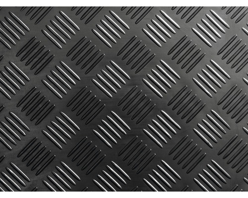 Gummimatta Checker räfflad metall 1 m 3,5 mm
