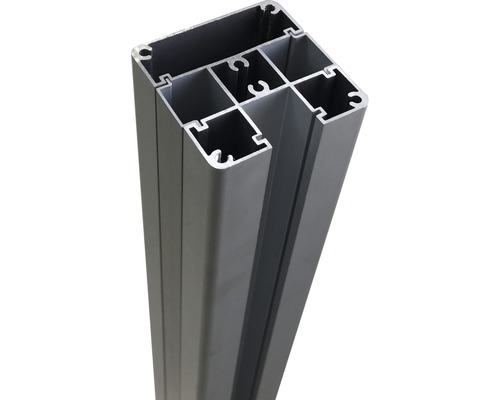 Aluminiumstolpe för staketsystem 7x7x91cm silver