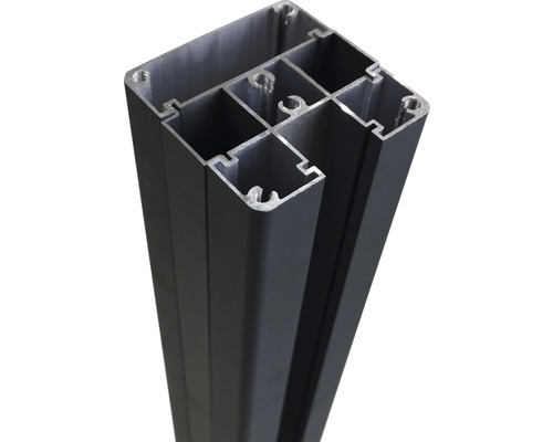 Aluminiumstolpe för staketsystem 7x7x190cm antracit