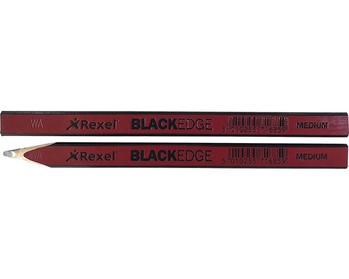 Snickarpenna Blackedge medium röd/svart