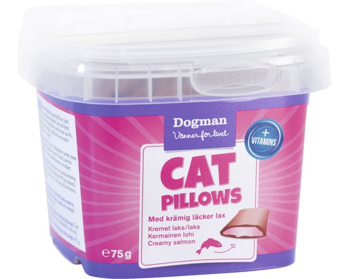 Kattgodis DOGMAN Cat Pillows krämig lax 75g
