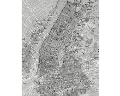 Fototapet KOMAR New york map städer 200x250cm P033-VD2-0