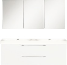 Badrumsmöbelset SOMERO 120cm vit högblank inkl. spegelskåp-thumb-0