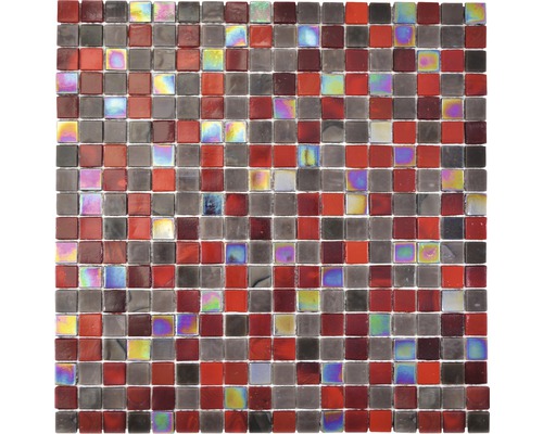 Mosaik glas GM MRY 200 brun röd 29,5 x 29,5 cm-0