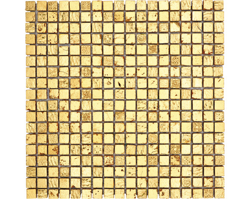 Mosaik natursten XAM 47 guld 30 x 30 cm-0