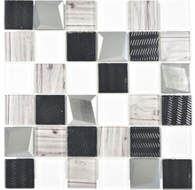 Mosaik XCM Coast kvadrat 29,8x29,8 cm Crystal mix silver-thumb-0