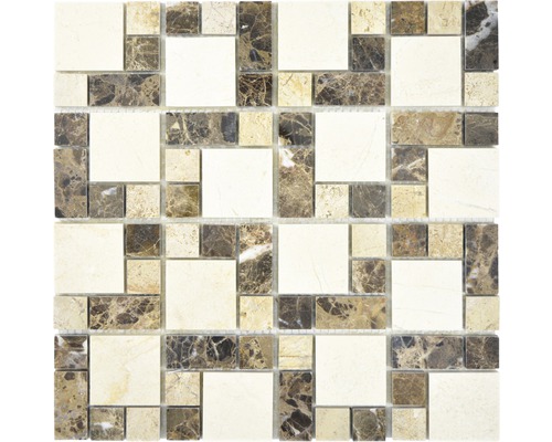 Mosaik natursten XNM MC759 beige brun 30,5 x 30,5 cm-0