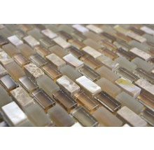 Mosaik glas natursten XCM B15S beige 31 x 28,5 cm-thumb-1