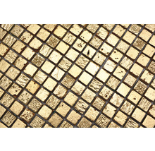 Mosaik natursten XAM 47 guld 30 x 30 cm-thumb-3
