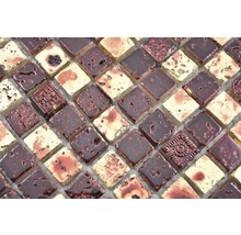 Mosaik natursten XAM 67 guld röd 30 x 30 cm-thumb-3