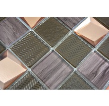 Mosaik glas XCM BEACH brun 29,8 x 29,8 cm-thumb-3