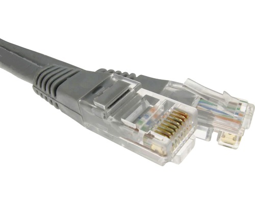 Patch Cable Cat6 1m med RJ45 don grå