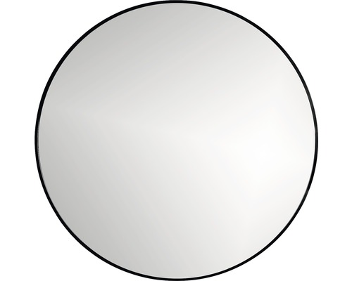 LED-Spegel Ø80cm svart