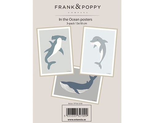 Poster Frank & Poppy Ocean 2 3-pack 13x18cm