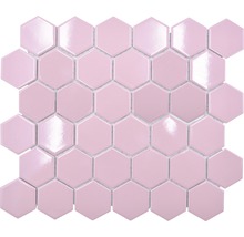 Mosaik HX 520 Hexagon 32,5x28,1 cm gammelrosa glans-thumb-0