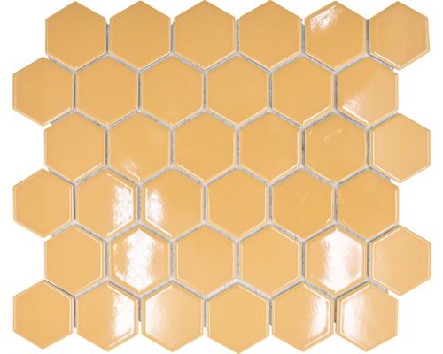 Mosaik Hexagon HX 570 32,5x28,1 cm orange matt-0