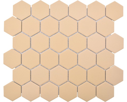 Mosaik keramik Hexagon HX AT57 orange matt 32,5x28,1 cm orange-0