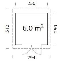Friggebod PALMAKO Lara 6,3m² (inv. 6,0m²)-thumb-4