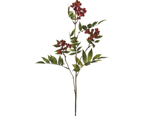 Konstväxt Rönnbärsgren 84cm röd