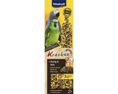 Fågelgodis VITAKRAFT Kräcker honung papegoja 2st
