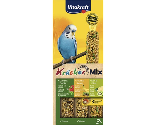 Fågelgodis VITAKRAFT Undulat-Kräcker® fikon banan kiwi 3st 90g