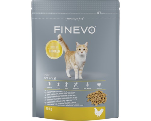 Kattmat FINEVO Senior Cat kyckling 0,4kg