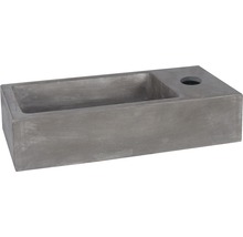 Tvättställ DIFFERNZ Hura L betong mörkgrå 40x22 cm-thumb-0