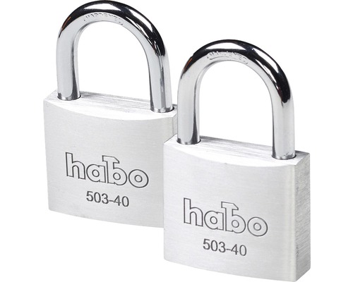 Hänglås HABO 503-40 Twin aluminium-0