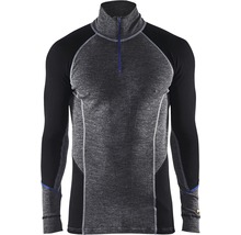 Underställ BLÅKLÄDER tröja zip warm merinoull grå/svart XXXXL-thumb-0