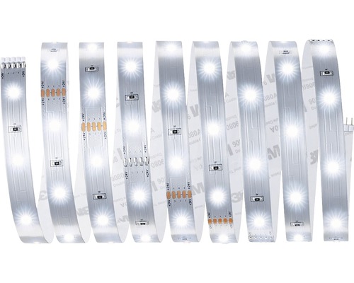 LED Stripe PAULMANN MaxLED 250 10W 750lm 6500K dagljusvit 75 LEDs utan beläggning 24V avsedd som förlängning av startsats 2,5m
