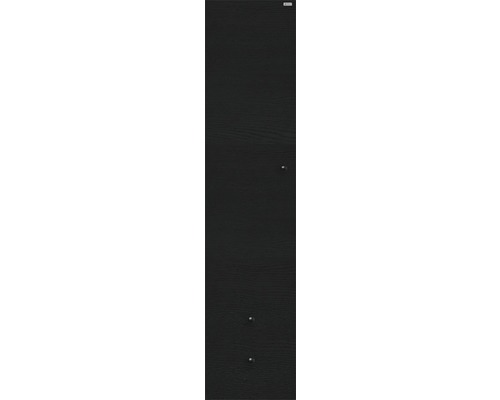 Badrumsskåp Högskåp en dörr två lådor svart ek-0
