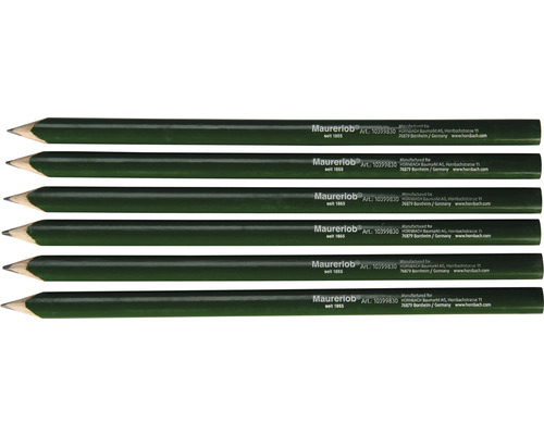Snickarpenna MAUERLOB grön 240mm 6-pack