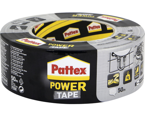 Vävtejp PATTEX Powertape silver 50m