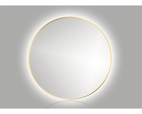 Spegel med belysning CORDIA round line guld 80 cm LED 26 W