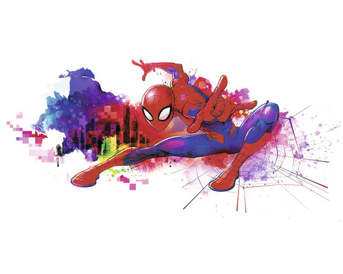 Fototapet KOMAR Spiderman Graffiti vit 6 delar 300x150cm IADX6-082