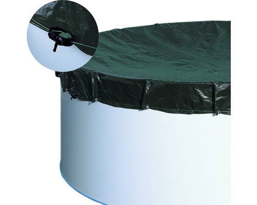 Poolskydd PVC för pool Ø440-460cm svart