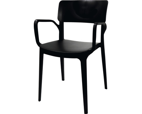 Stapelstol med armstöd VEBA Wing 82x54x55cm plast svart