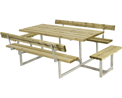 Picknickbord PLUS Classic trä/stål 177cm tryckimpregnerat